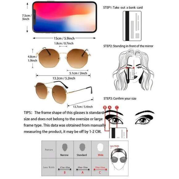 Retro Geometric Metal Frame Classic Glasses main image 5